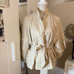 Shimmering Gold Wrap Jacket